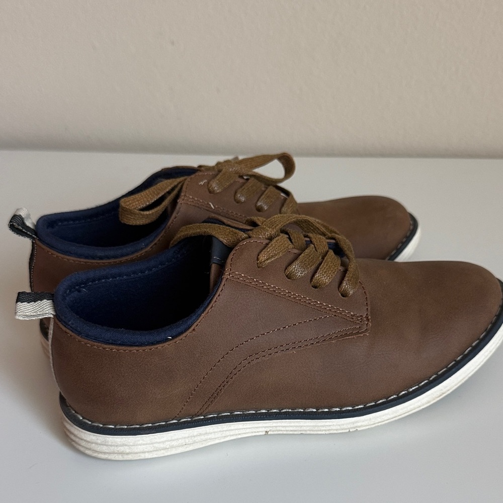Cat & Jack Brown Oxfords with White Sole| 3
